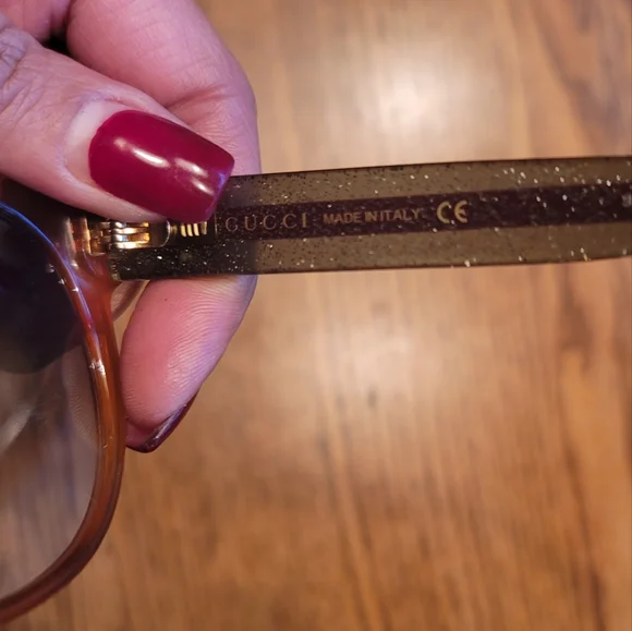 NWOT Gucci Brown Green Red Web Gold Medium Large Frame Sunglasses Glasses - Picture 5 of 10